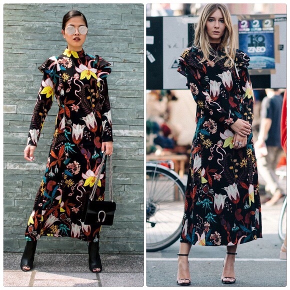H&M Dresses & Skirts - RARE Floral Ruffle Dress